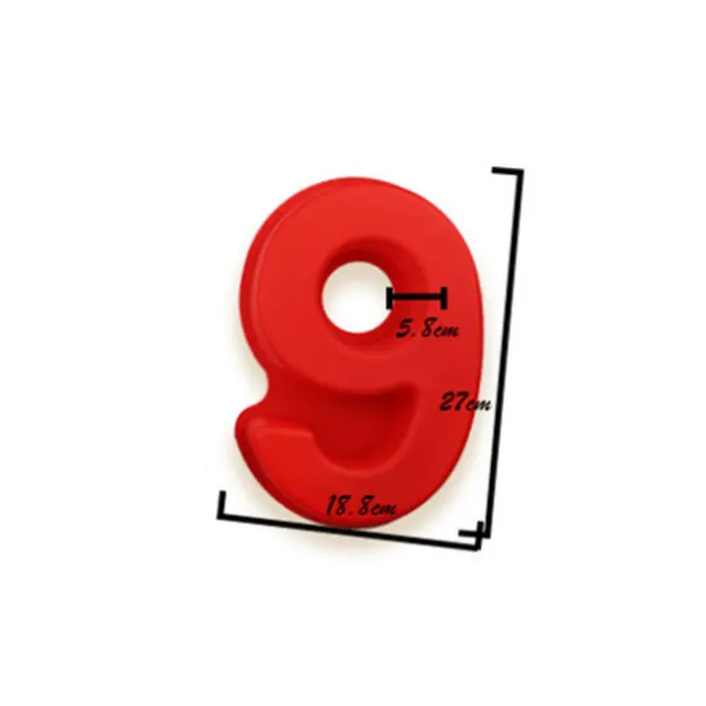 10 Inches Large Arabic Numeral Silicone Mold 0-9 Number Shape Baking Mold Wedding Birthday Anniversary Cake Decoration Tool 9