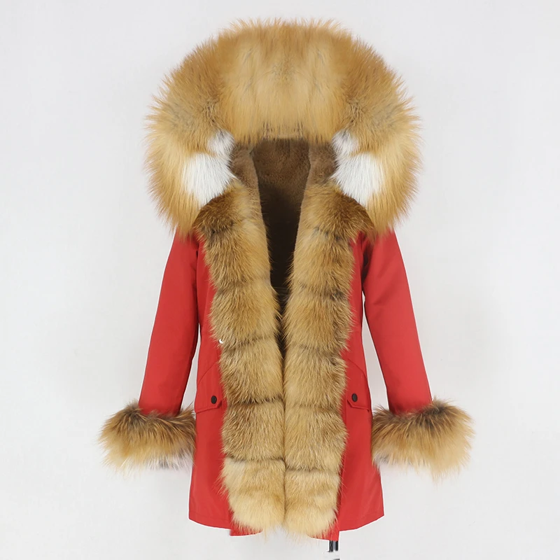 OFTBUY Waterproof Long Parka Winter Jacket Women Real Fur Coat Natural Fox Fur Collar Hood Thick Warm Streetwear Detachable New