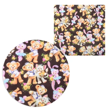 

David accessories 50*145cm Bear Textile Polyester Cotton Fabric Patchwork for Dress Making Pillar Quilting Sewing,c11563