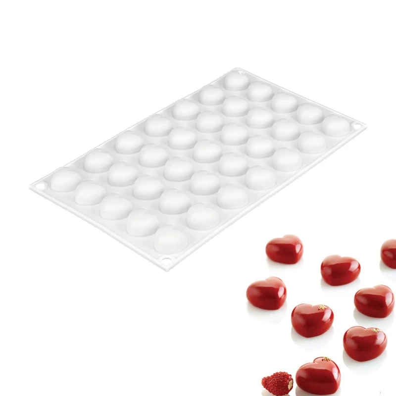 Силиконовые микро 5 маленькие сердца торт плесень для шоколада Десерт Мороженое