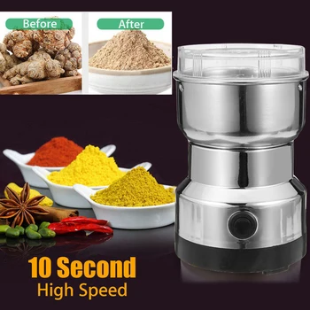 

220V Electric Herbs/Spices/Nuts/Grains/Coffee Bean Grinder Mill Grinding Home EU Plug Home Kitchen Use Coffee Maker Herb Grinder