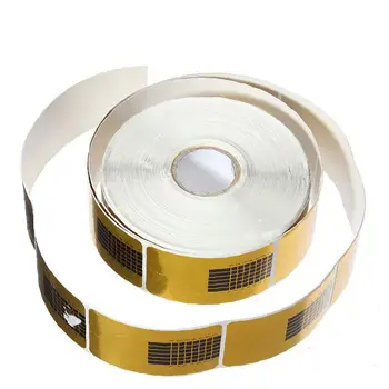 

500pcs Professional Nail Extension Guide Stickers French Nail Forms Golden Nail Art Tips For Polygel Uv Acrylic Gel