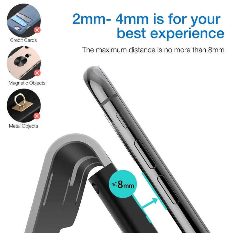 Держатель беспроводного зарядного устройства Tongdaytech 4 в 1 Qi для iPhone X 8 XS 11 Pro Max Xiaomi