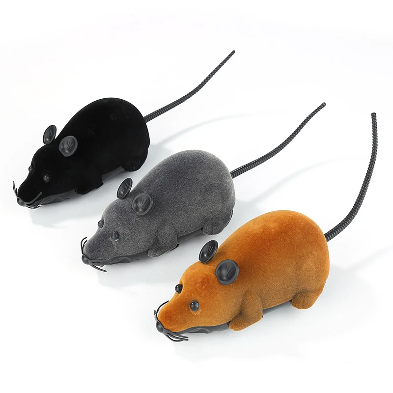 Plush Mouse Mechanical Motion Rat Wireless Remote Electronic Rat Kitten Novelty Funny Pet Supplies Pets Gift Cat Toys Cat Puppyt