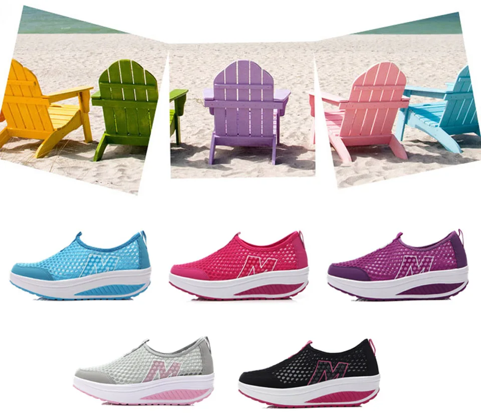 EOFK/Женская обувь на плоской подошве; Летняя женская обувь на плоской подошве; повседневные кроссовки из сетчатого материала; Удобная Женская теннисная обувь на плоской платформе; женская обувь