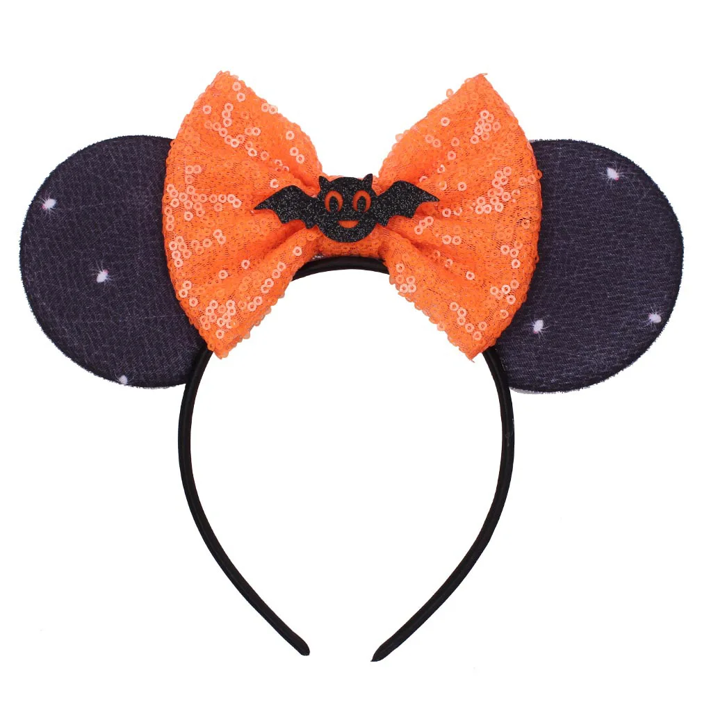 Disney повязка на голову для девочек с ушками повязка на голову новые летние детские женские головные уборы с блестками и бантом головные обручи с Минни DIY уши аксессуары для волос