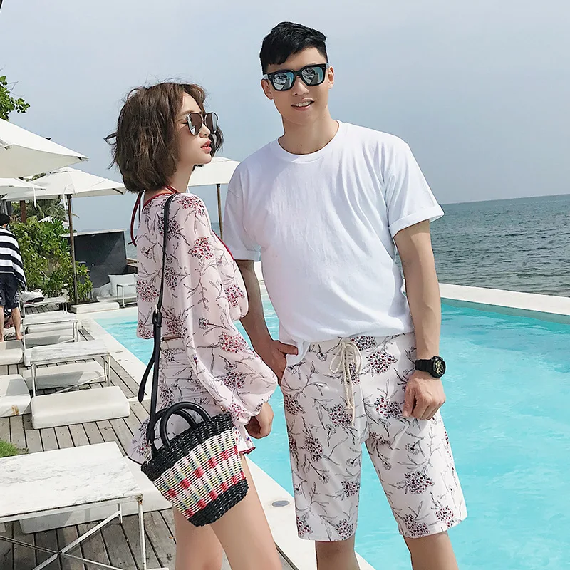 

Couples Bathing Suit Women's Three-piece Set Split Skirt Bikini Small Bust Gathering-Korean-style Hot Springs Graceful Swimwear