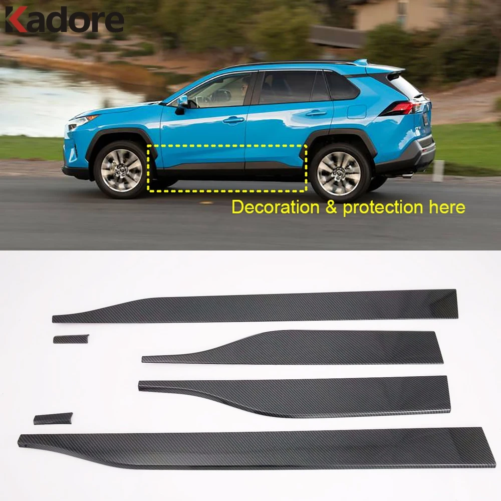 Для Toyota RAV4 RAV 4 2019 2020 2021 Хром Корпус боковой двери молдинг линия крышка отделка