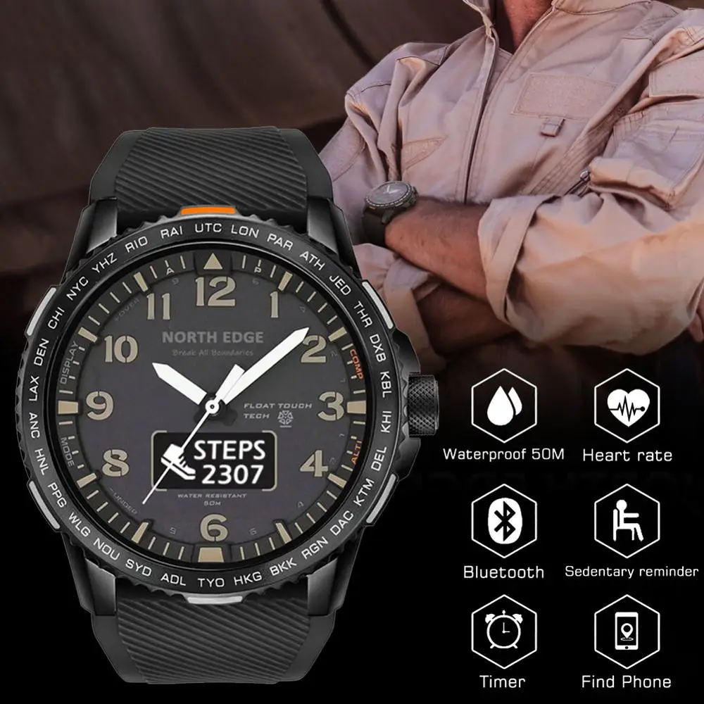 

Smart Watch Bluetooth Android/IOS Phones Waterproof GPS Touch Screen Sports Health Tracker Smart Watch