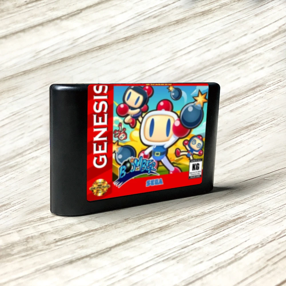 Bomber - USA Label Flashkit MD Electroless Gold PCB Card for Sega Genesis Megadrive Video Game Console | Электроника