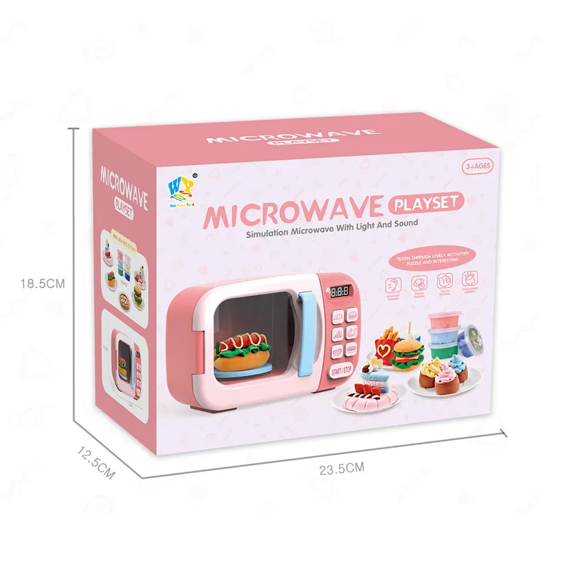 

Kitchen Toy Microwave Oven Model Oven Children Cooking Hamburg 7-10-Year-Old Boy Small Appliances Play House GIRL'S