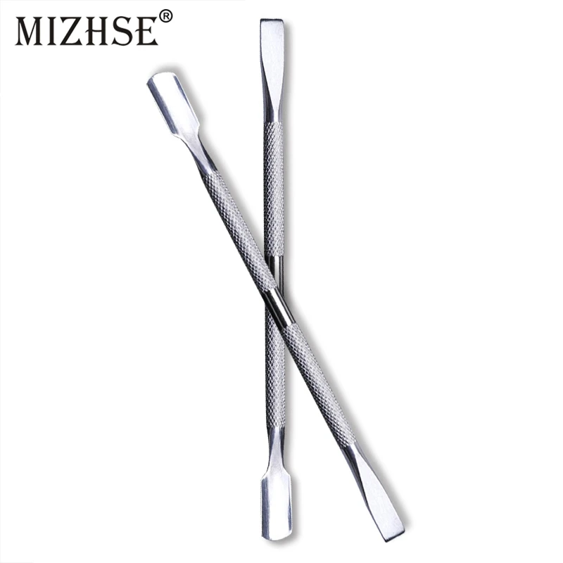 MIZHSE толкатель для ногтей из нержавеющей стали с двойной головкой, инструмент для маникюра, инструмент для удаления омертвевшей кожи, инструменты для маникюра