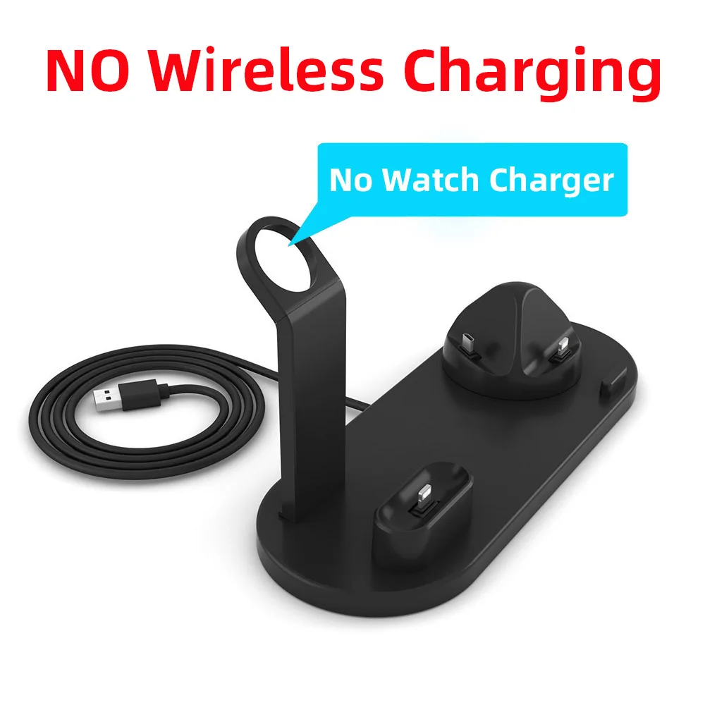 Qi 4 in 1 Wireless Charger For iPhone Charging Dock Station For Apple Watch Airpods Charger Micro USB Type C Stand Fast Charging samsung wireless charging pad Wireless Chargers