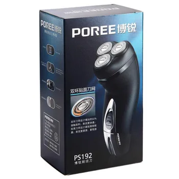 

POREE PS192 Electric Shaver 3D Floating Head Automatic Grinding Razor LED Charge Display Shaving Machine w/ pop-up Trimmer Blade