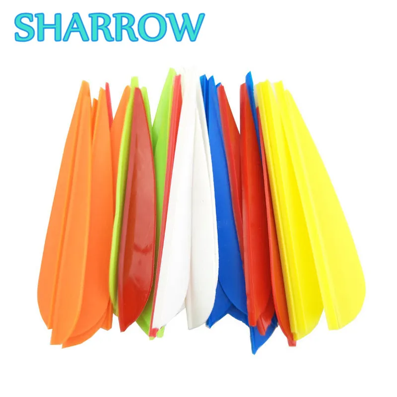 

50pcs Archery Arrow Feather 3" Drop Shape Rubber Feather TPU Fletching Vanes Archery Arrow Feather Hunting Shooting Accessories