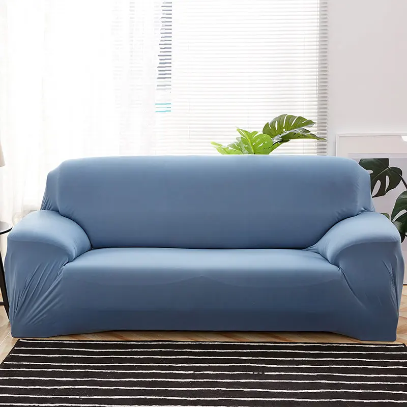 Однотонные Чехлы для дивана с узором, эластичные Чехлы для дивана для гостиной, чехлы для дивана, чехлы для дивана, полотенца, кресла, чехлы для дивана - Цвет: lake blue
