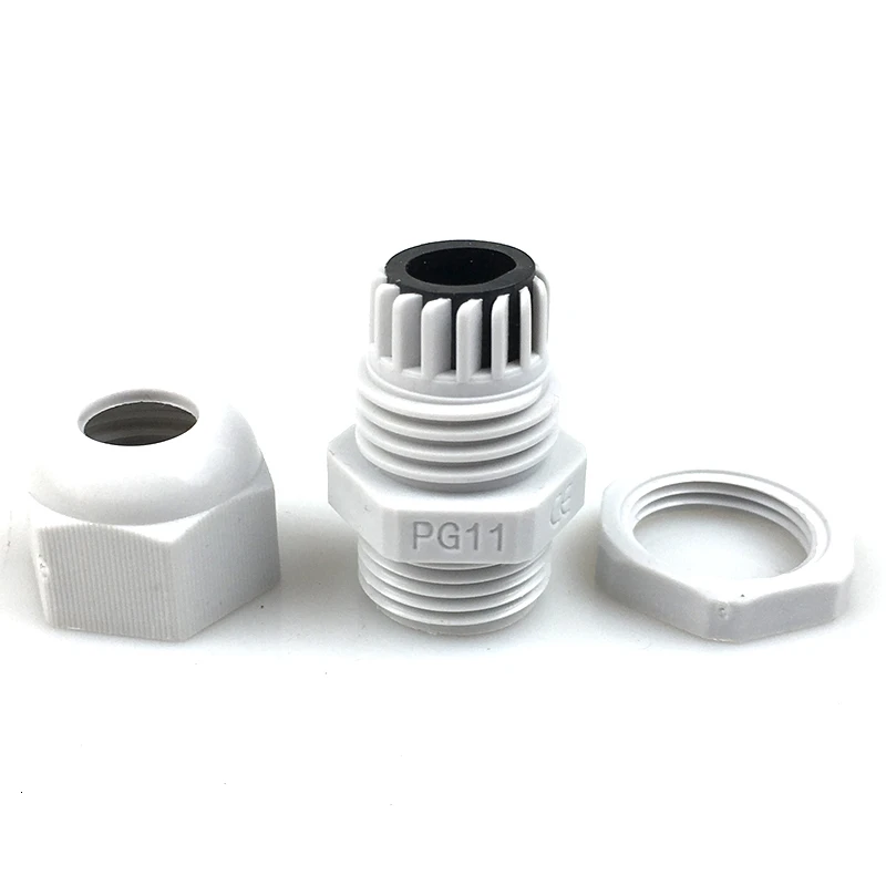 

10pcs High Quality IP68 PG11 5-10MM Waterproof Nylon Cable Gland No Waterproof Gasket Plastic Cable Gland
