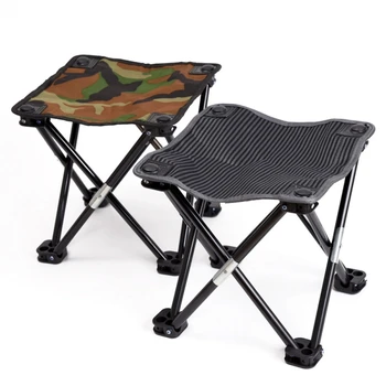 

H Portable Camping Hiking Beach Fishing Chair Camouflage Folding Stool Lightweight Recreational Fishing Gear