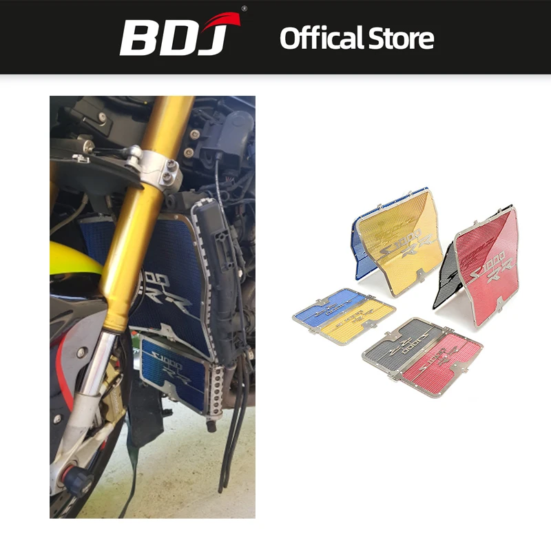 

BDJ Motorcycle Aluminum Radiator Guard Water Tank Coolant Grill Grille Net Cover Protector For BMW S1000rr S1000r S1000xr HP4