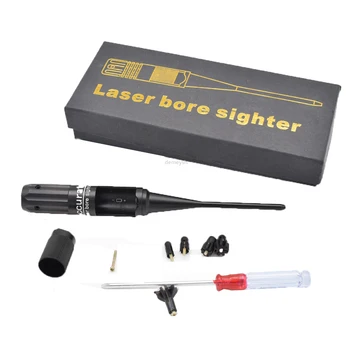 

Tactical Laser Bore Sight Collimator Cs Hunting Green Dot Laser Bore Sighter Kit Set for .22 To .50 Caliber for Rifle Scope
