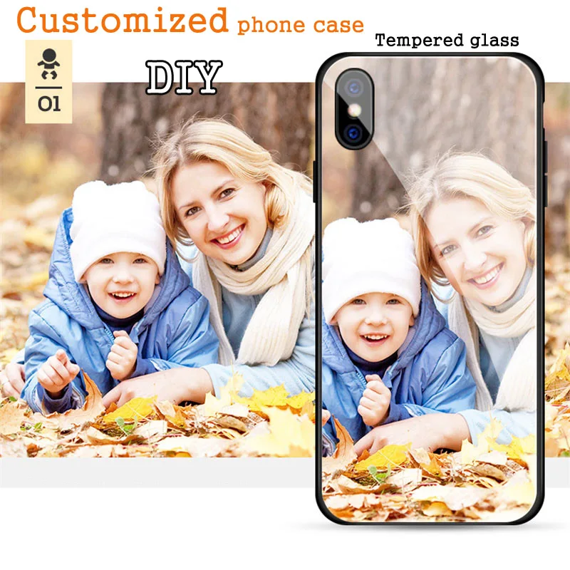 Personal CUSTOM Print Tempered Glass Phone Case for X XS XSMAX XR 8 8 Plus 7 7 Plus 66s 66s Plus DTY Design Photos Phone Capas10