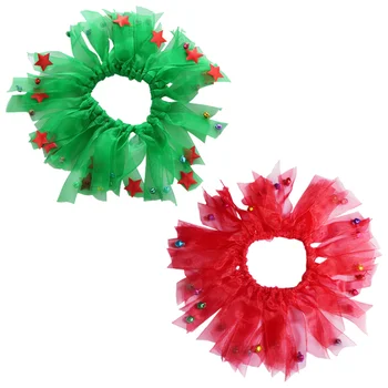 

2 Pcs Christmas Pet Collar Dog Collars Decorative for Party Holiday Dress