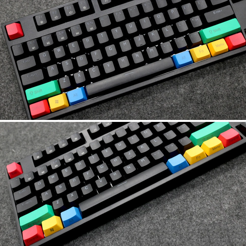 OEM профиль PBT RGBY модификатором 10 шт. ключи лазерной гравировкой спереди/сбоку принт колпачки для Cherry MX механическая клавиатура