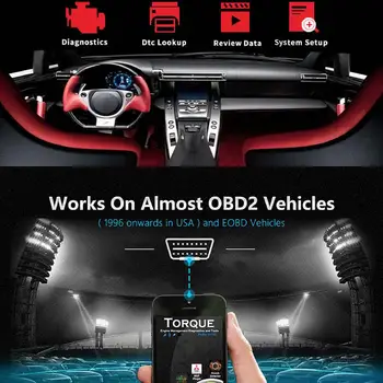 

KW901 WiFi/Bluetooth OBD Car Diagnostic Fault Reader Scanner for iOS Android 2019
