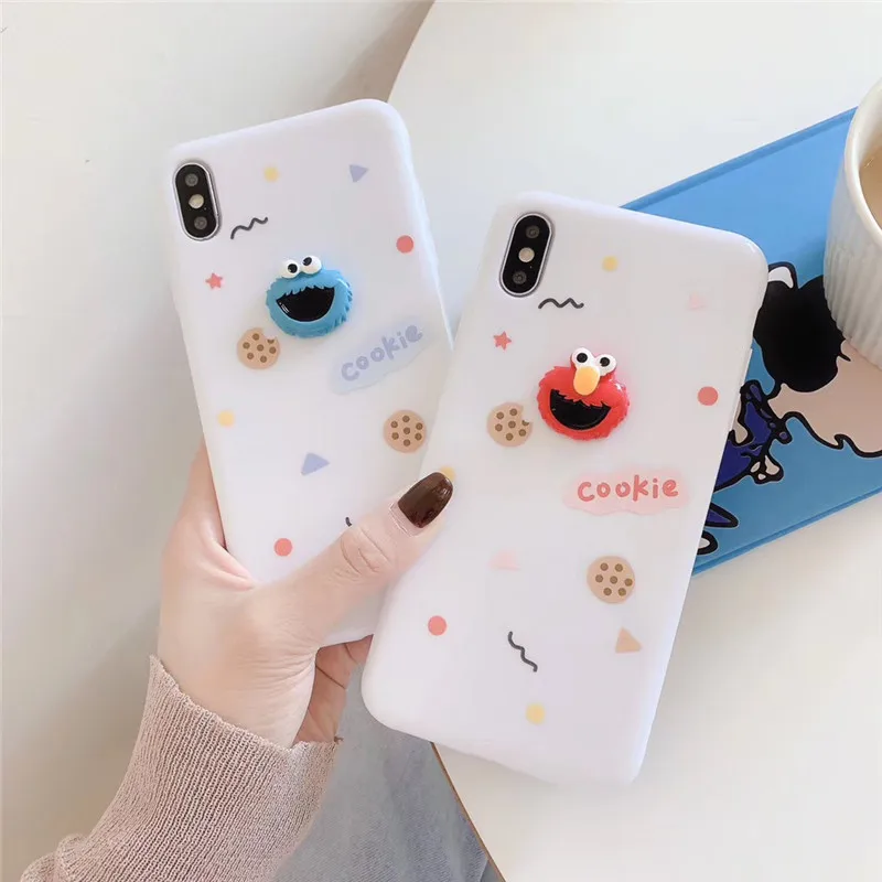 3D милый мультфильм Улица Сезам печенья чехол для телефона iPhone 11 Pro Max X Xsmax XR 7 Puls 6 6S 8