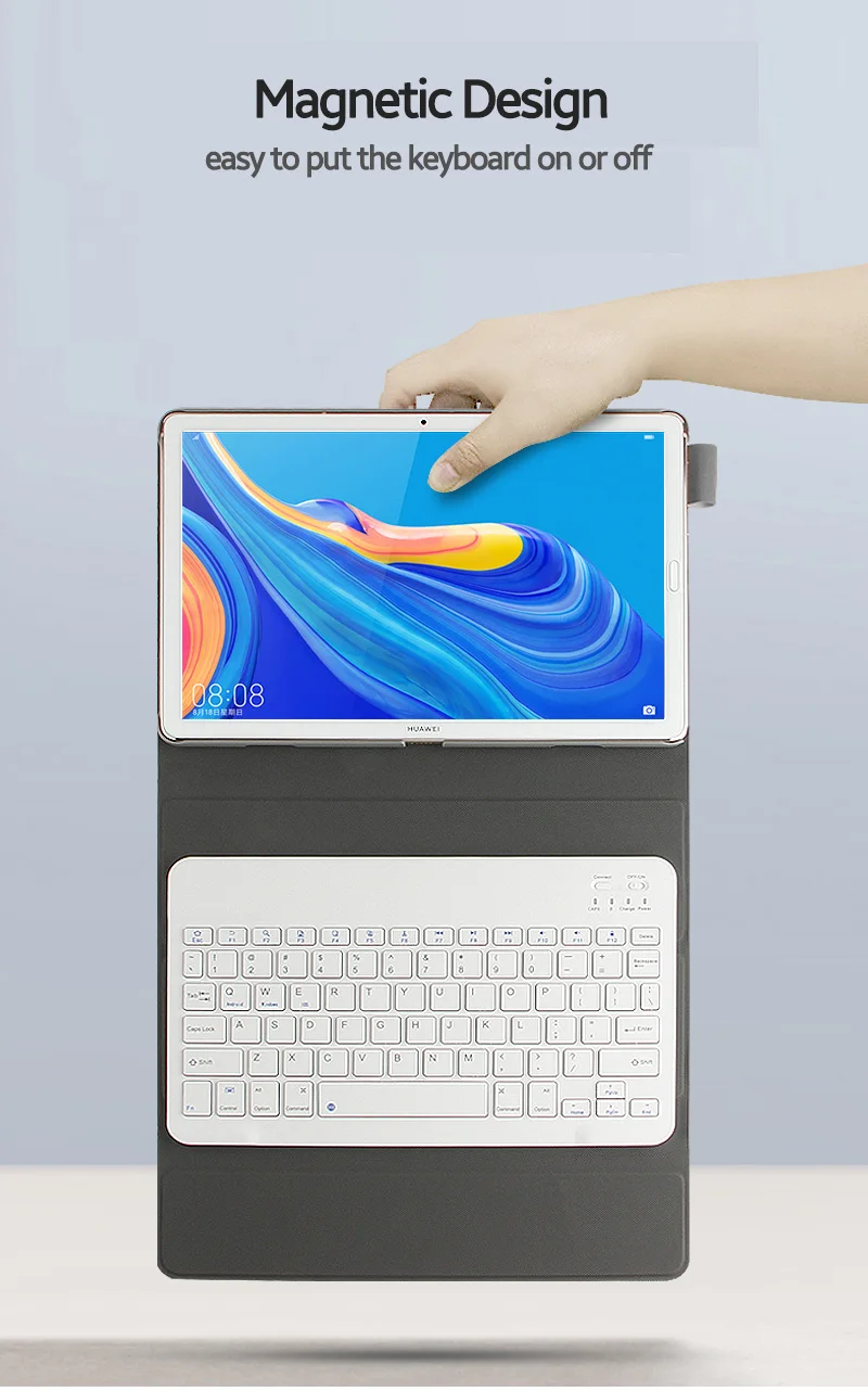 Для huawei M6 10,8 inch Планшет ультра-тонкий Беспроводной Bluetooth клавиатура из искусственной кожи чехол с подставка для ручки