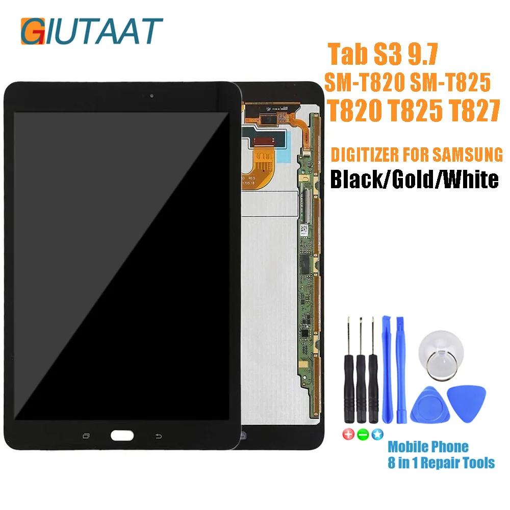 ЖК дисплей в сборе для Samsung Galaxy Tab S3 9 7 T820 T825 T827 сенсорный экран дигитайзер стекло
