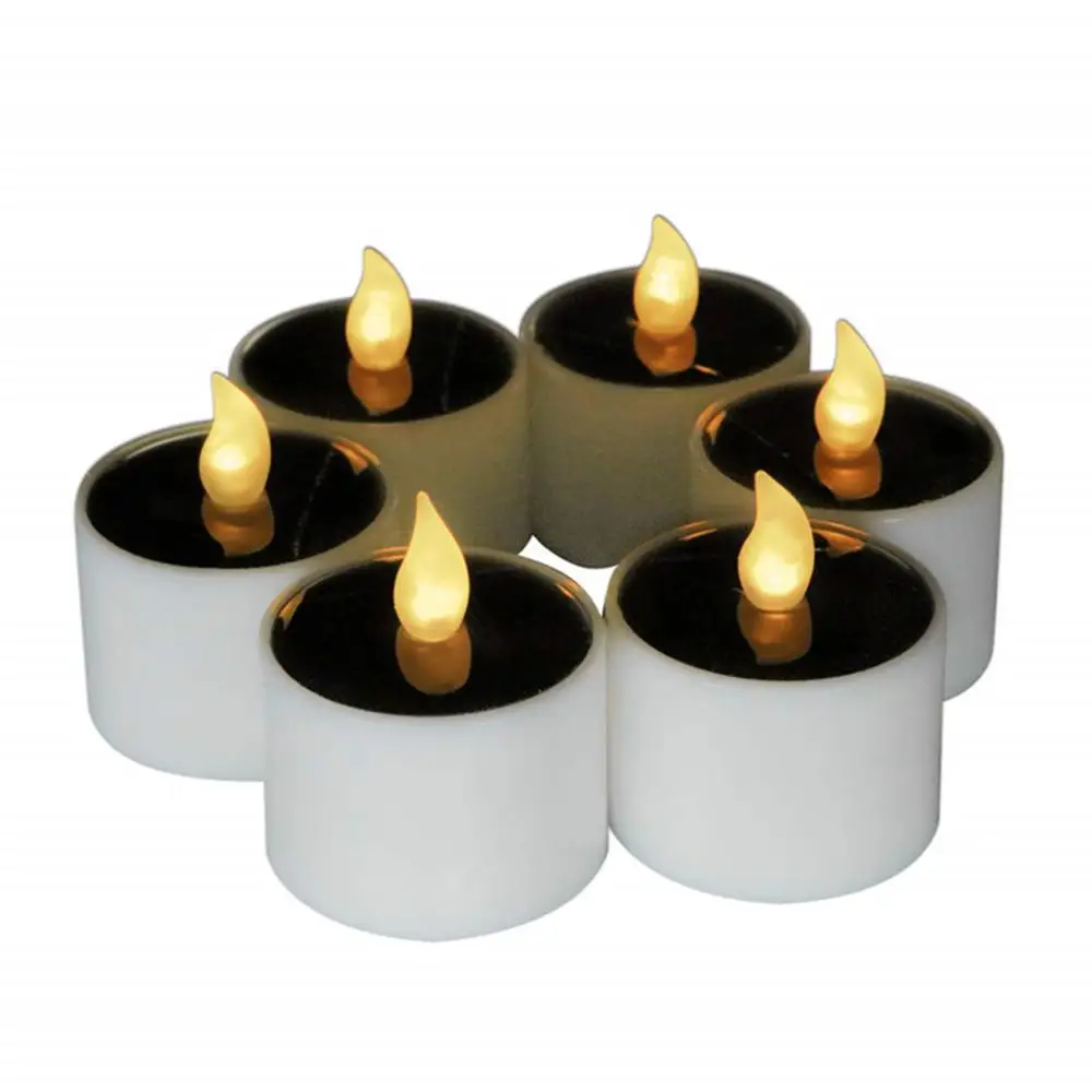 Light Control Solar Electronic Candle Outdoor Lighting Wedding Birthday Decoration Romantic Candlelight | Дом и сад