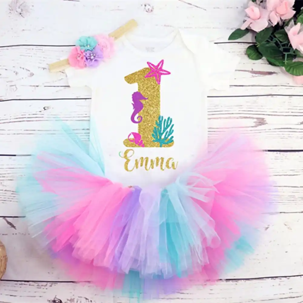 mermaid first birthday shirt
