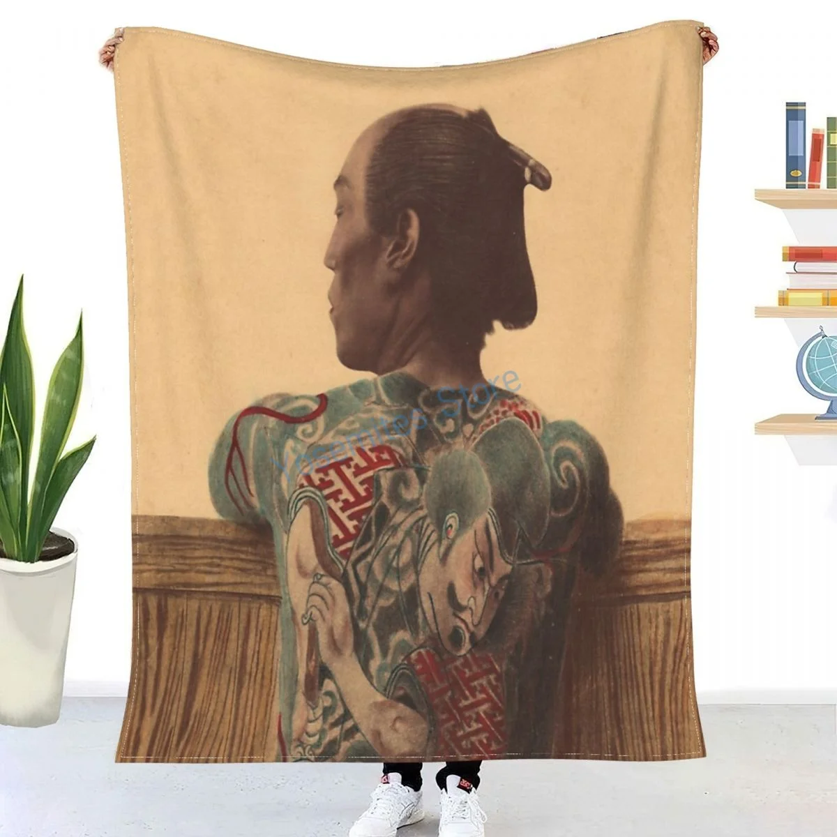 

Japanese Tattoo Throw Blanket Winter flannel bedspreads, bed sheets, blankets on cars and sofas, sofa covers