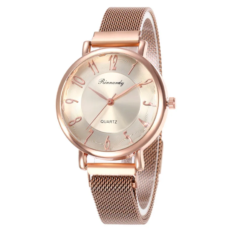 Rose Gold WJ-8569 горячая распродажа Женские часы роскошные магнитные наручные часы Геометрическая поверхность женские бриллиантовые кварцевые часы reloj mujer - Цвет: Rose Gold