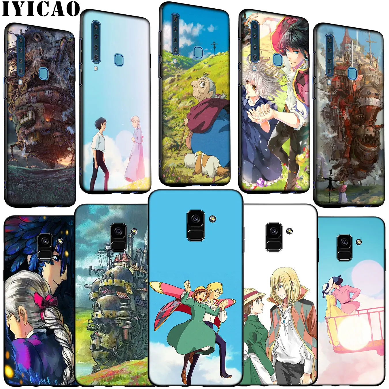Howl's Howls Moving Castle Phone Case for Samsung Galaxy A51 A71 A81 A91 A41 A21 A11 A01 J8 J7 J6 J4 Plus A2 Core Prime 2018 |