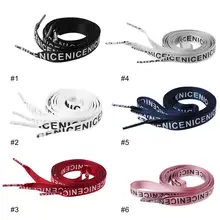 Обувные струны с модным принтом букв для кроссовок, спортивная обувь, шнурки для обуви унисекс, повседневная обувь на плоской подошве 1 см, спортивная обувь для бега