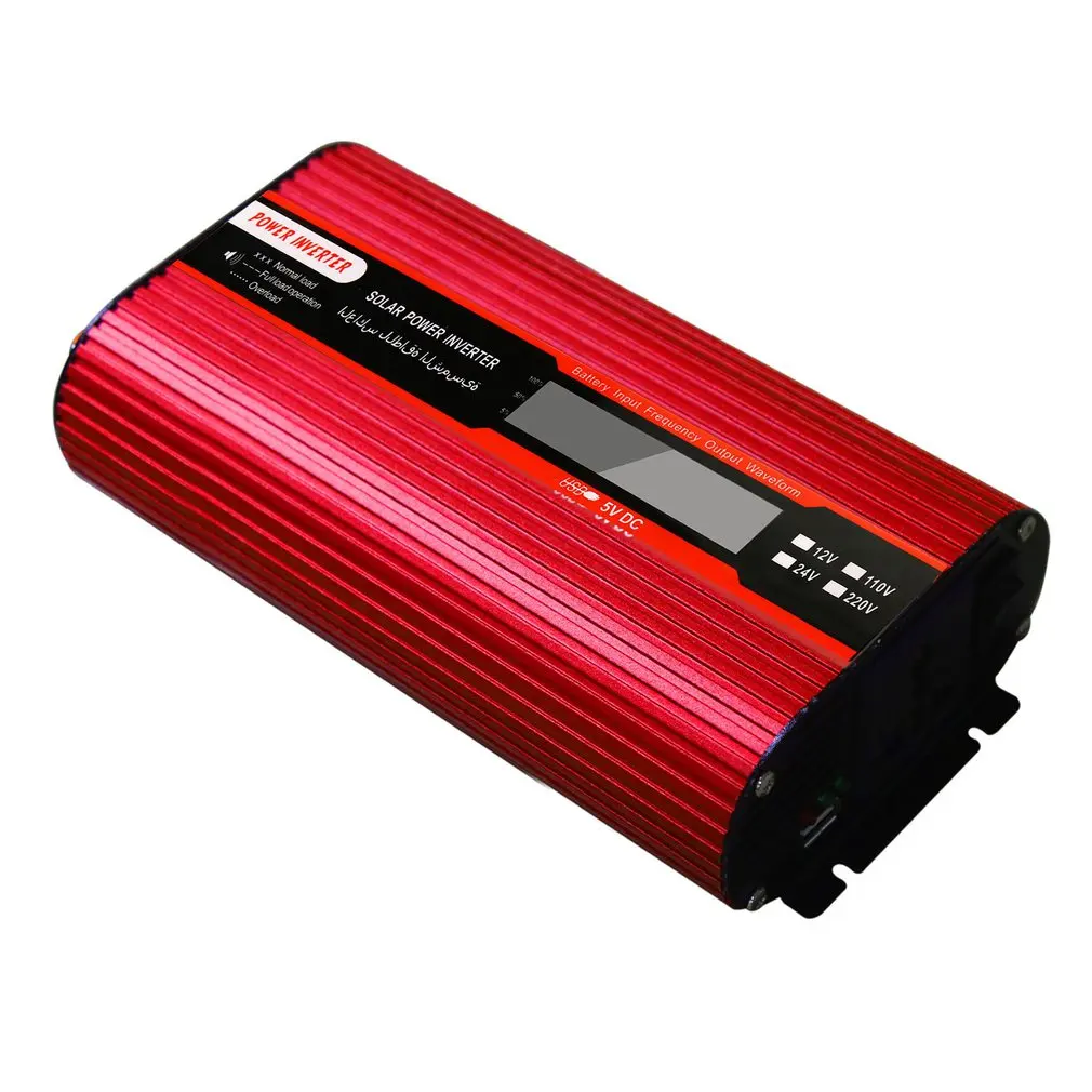 12V постоянного тока до 220v1500w инвертор автомобиля Мощность конвертер фотогальванический инвертор ЖК-дисплей необходимые аксессуары