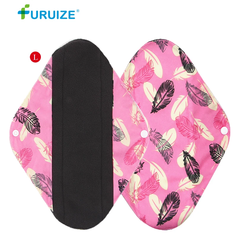 

1L Size Reusable Sanitary Cloth Pads Health Care Bamboo Charcoal Pads Feminine Hygiene washable breathable Menstrual Cloth Pads