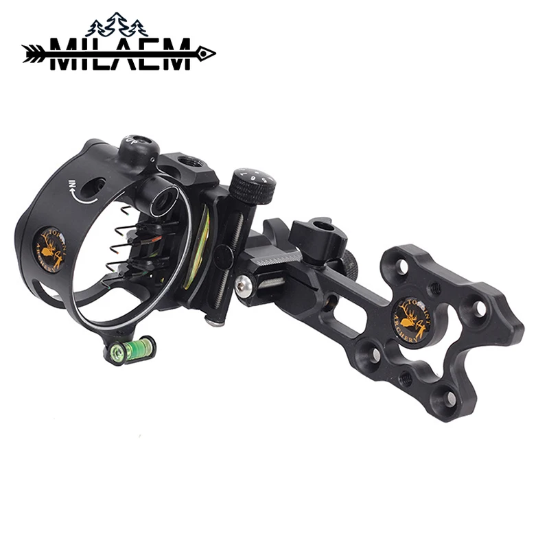 

1 Pc Archery 5 Pin Bow Sight with Micro Adjust Detachable Bracket SCompound Bow Hunting Shooting Accessories