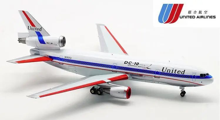 Inflight Юнайтед Макдоннелл Дуглас DC-10-10 N1801U 1/200 литья под давлением модель самолета