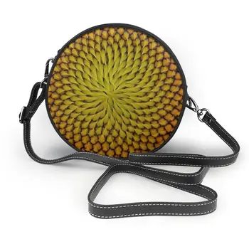 

NOISYDESIGNS Round Beach Bag Vintage Sunflower Seeds Shoulder Bag Messenger Bags Summer Vacation Casual Bags Fashion Clutches