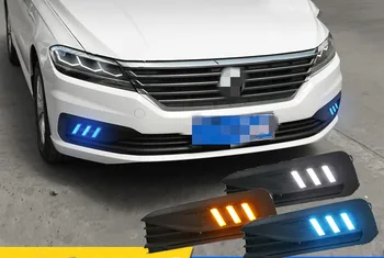 

Fast delivery Led daytime running lights+moving turn signal+blue night mode+remote control for volkswgen lavid plus 2018-2019