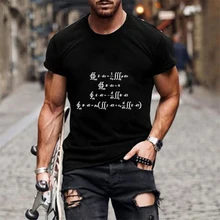 Aliexpress - Summer Short Sleeve Mens T Shirt Fashion Solid Basic O-Neck T Shirt Math Equation Print Men Casual Top Tees Hip Hop Streetwears