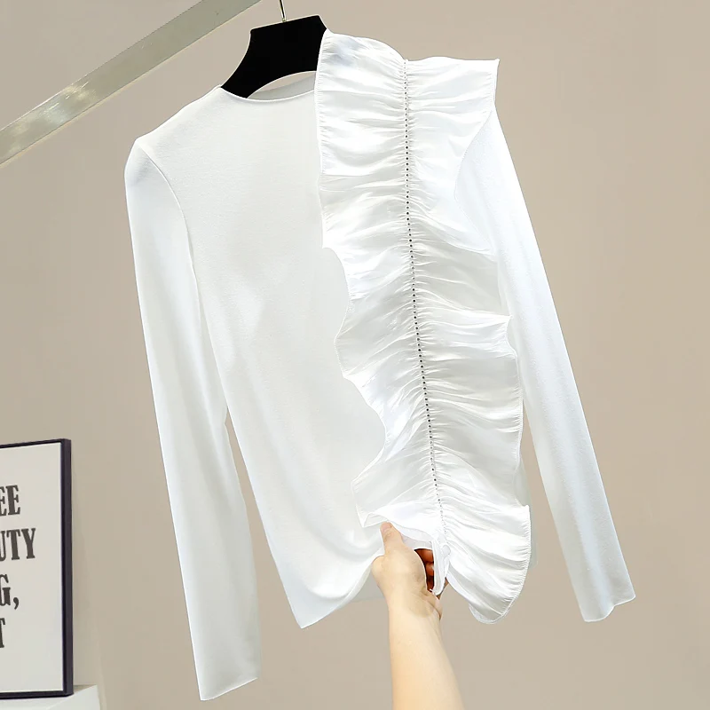 Fashion Rhinestone Three-Dimensional Ruffles Slim