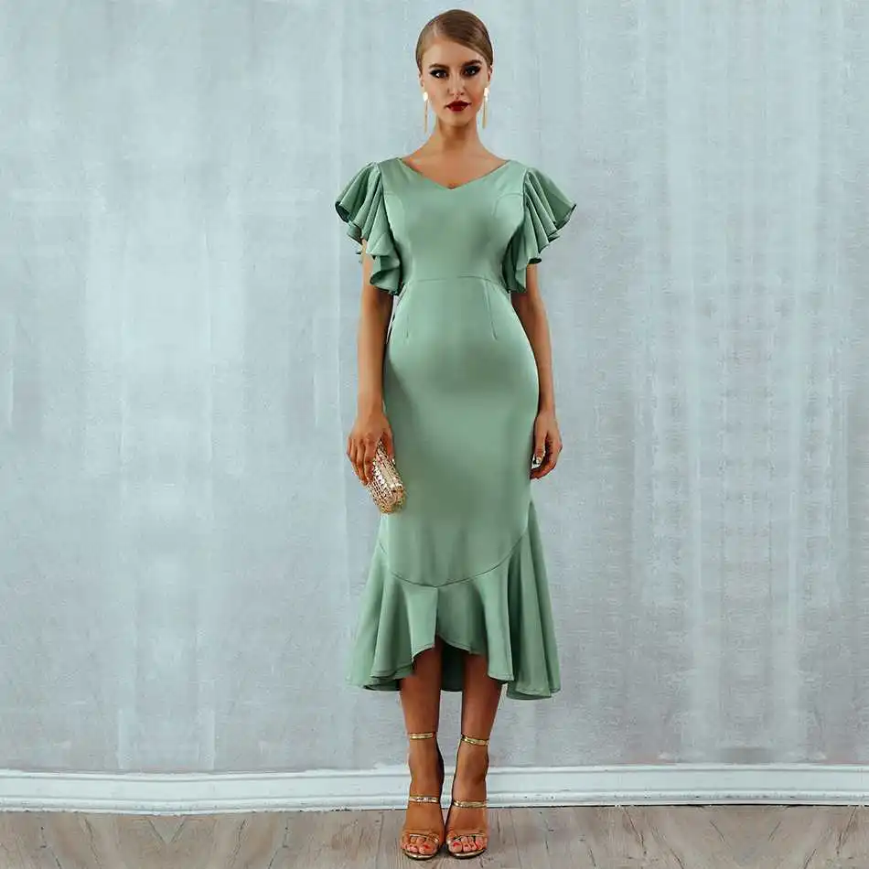 Seamyla 2019 новые летние платья Vestidos женское элегантное вечернее платье русалки