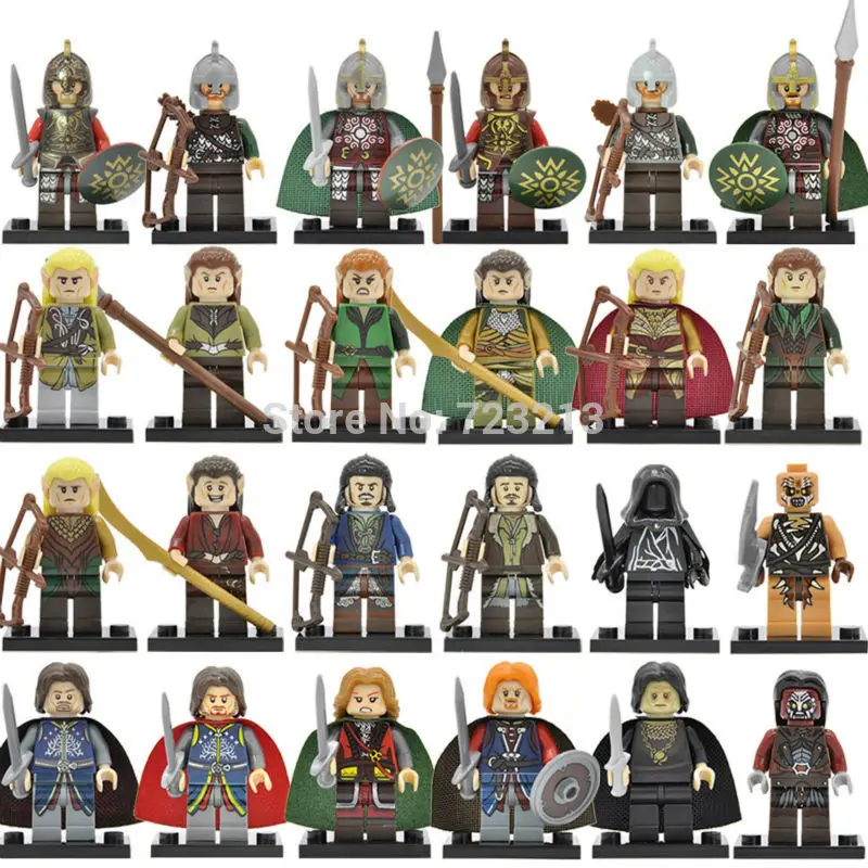 20 шт. Рейф Haldir Рохан Леголас фигурка Elrond Eomer Arag Bowman орк Мордора Боромир строительные блоки модели игрушки