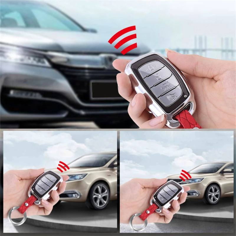 Чехол для ключей автомобиля с мехом для hyundai Verna Sonata Tucson Fe TM 20 Solaris Azera Grandeur i30 i35 iX20 авто аксессуары для укладки