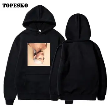 

TOPESKO Fashion Harajuku Sweatshirt Ariana Grande Printed Oversized Hoodies Men Women Winter Jacket Sudadera Hombre