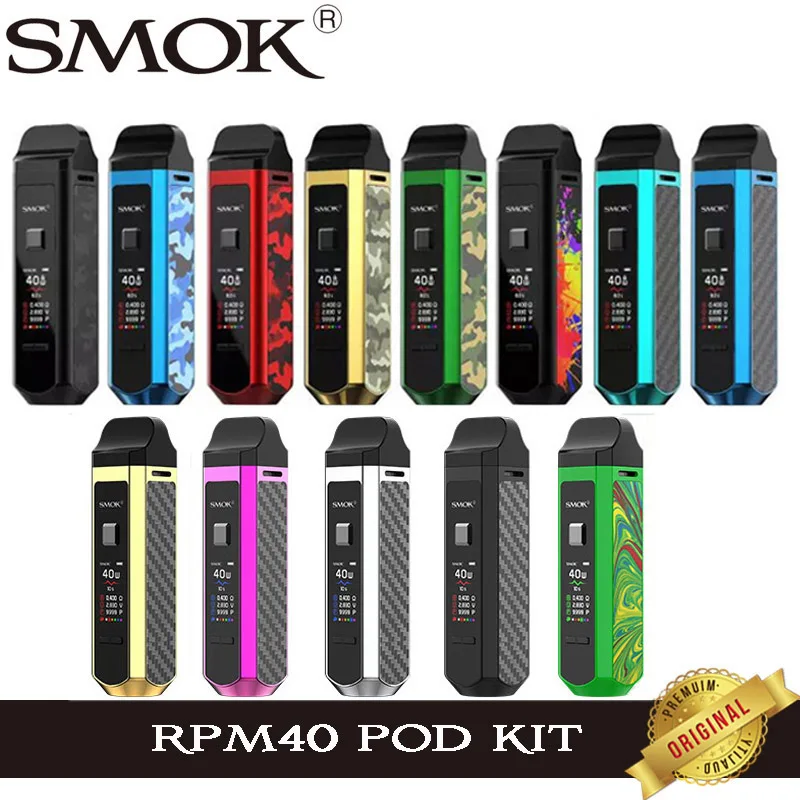 Электронных сигарет SMOK RPM40 Pod Vape комплект 1500 мАч об/мин 40 4 3 мл картридж сетки